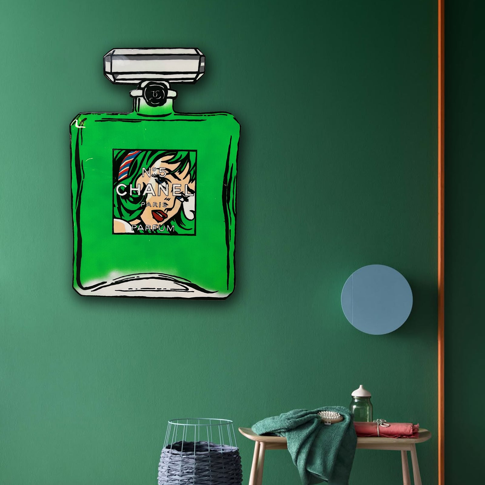 PopArt Chanel on wood - Single Work Original Art -Free shipping IT